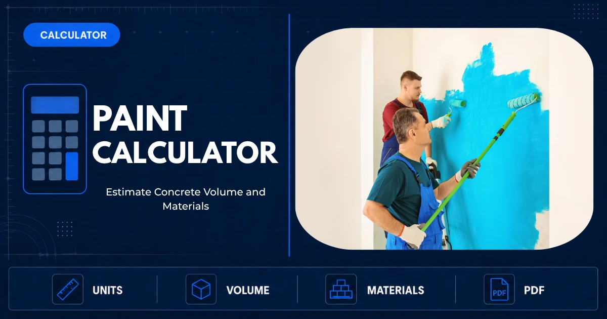 Room paint quantity calculated from wall dimensions, openings, coats and coverage