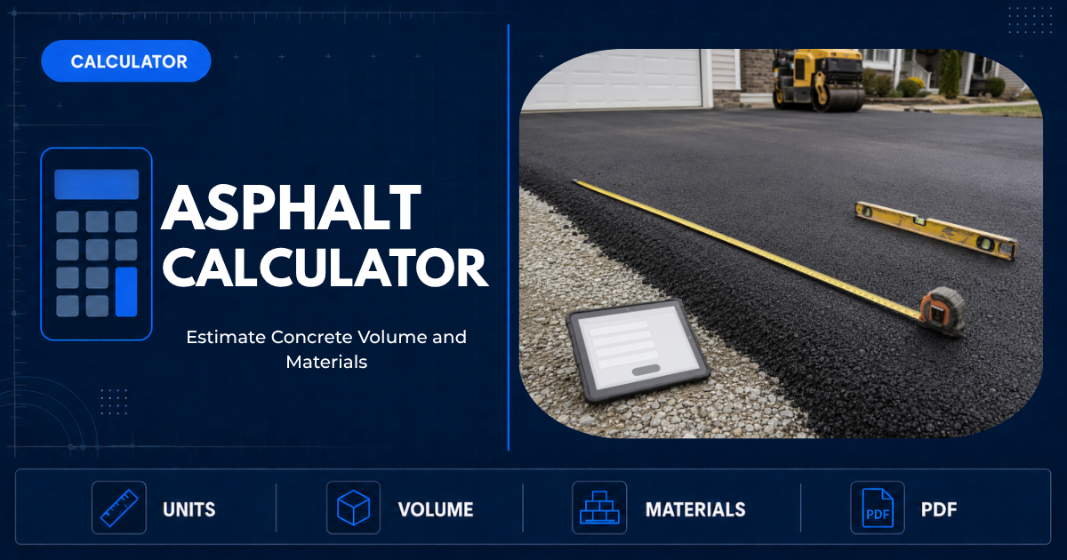 Asphalt tonnage calculated from paving length, width and compacted thickness